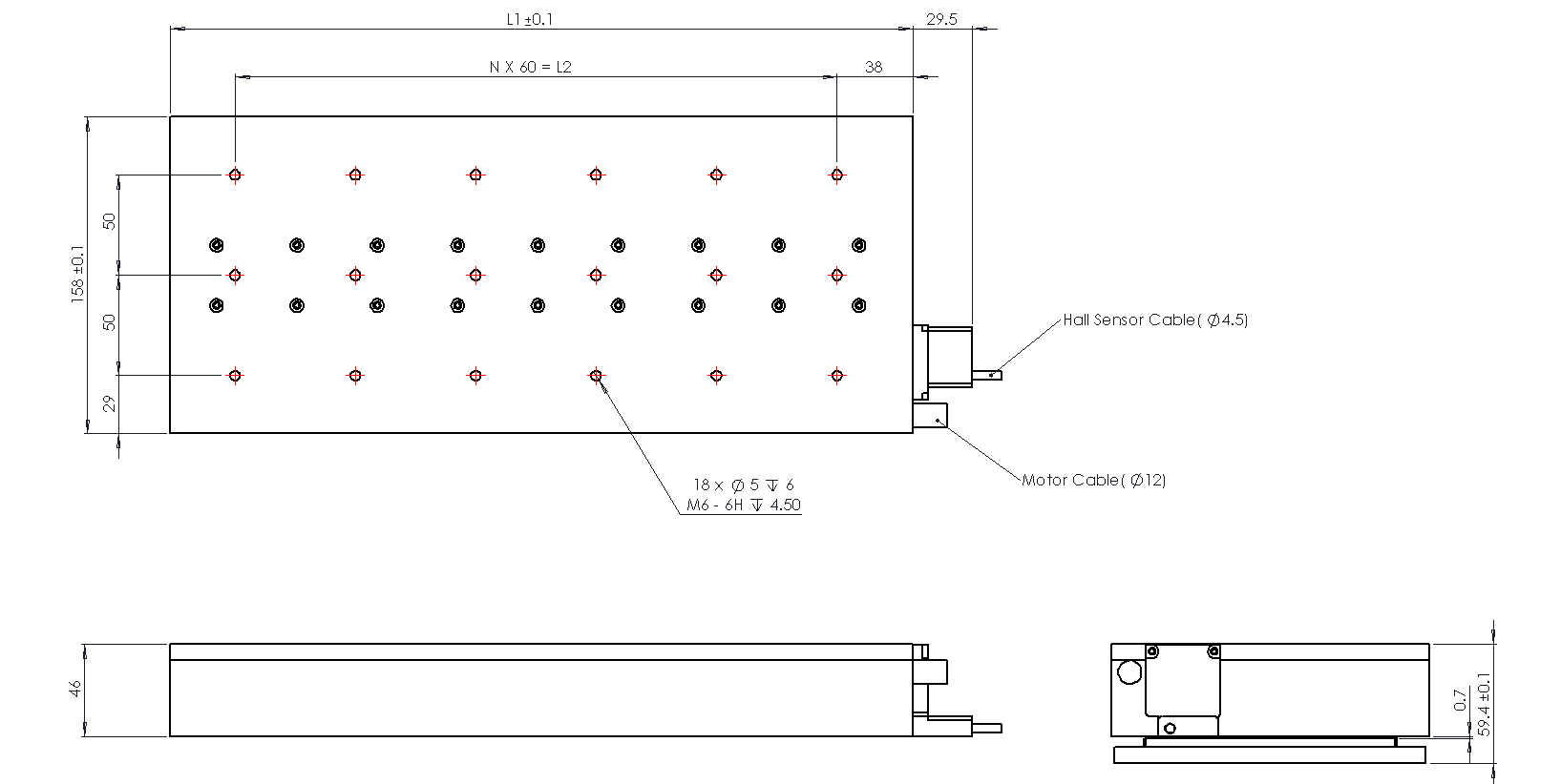OMC-IC-158W Series 도면